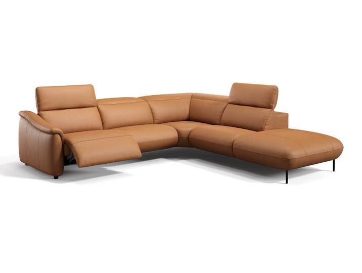 Leder Ecksofa ORENO Eckcouch Echtleder Eckgarnitur Polsterecke mit Relaxfunktion Relaxsofa Sofagarnitur