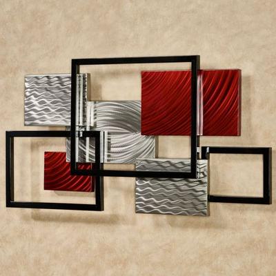Copper Art Inc. Framed Array Metal Wall Sculpture Black , Black