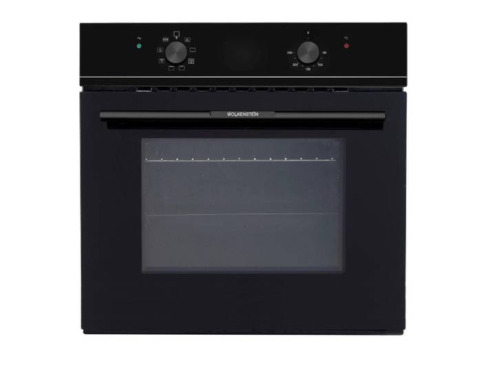 Wolkenstein Backofen, Schwarz, Glas, Metall, 59.5x59.5x55 cm, Vollglas-Innentür, Backofenbeleuchtung, Küchen, Küchenelektrogeräte, Backöfen & Herde