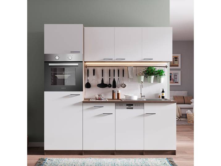 Cuisine Oliver IX 205 x 205 x 60cm Blanc/Blanc Vitrocéramique