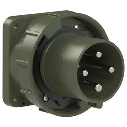 PCE 634-6.u CEE-Anbaugerätestecker gerade 63A 4p 6h IP67 POWER TWIST bronzegrün 6346u