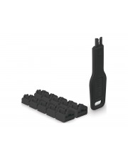 Lindy RJ45 Port Schlösser SCHWARZ 10 Stck+ 1 Schlüssel Blockieren Ports gegen Zugriff (47891)