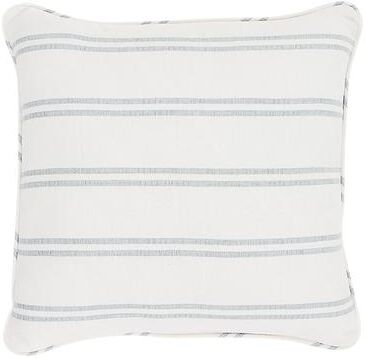 "Halyard Stripe Sunbrella Outdoor Pillow - Sky 12"" x 20"" - Ballard Designs"
