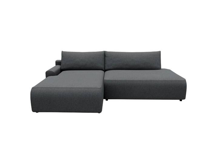 Eckschlafsofa, Graphit, 253x167 cm, Textil, 4-Sitzer, Schlafen auf Sitzhöhe