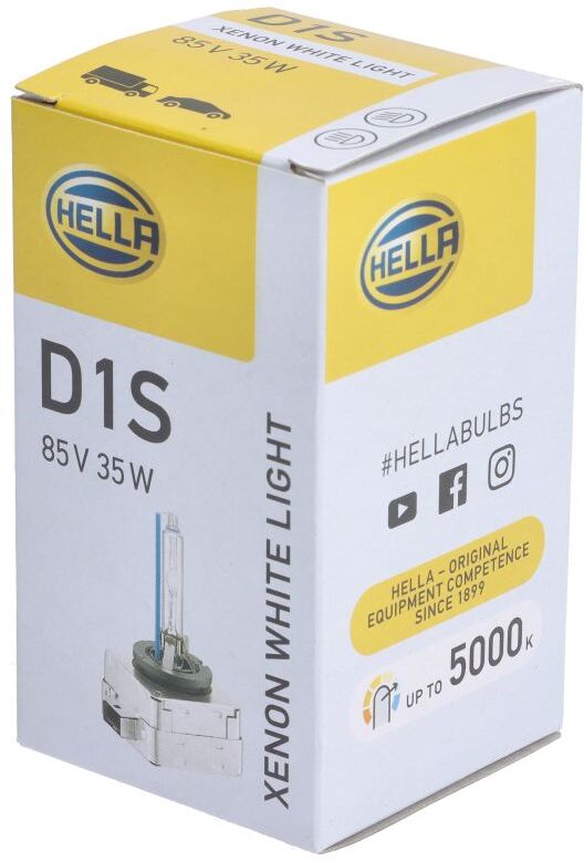 Glühlampe Xenon HELLA D1S WHITE LIGHT 85 35W, 1 Stück