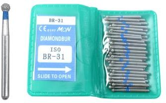 Uplift Essentials 50 Piece Dental Diamond Burs Set High Speed Polishing And Smoothing Drill Tools br 31