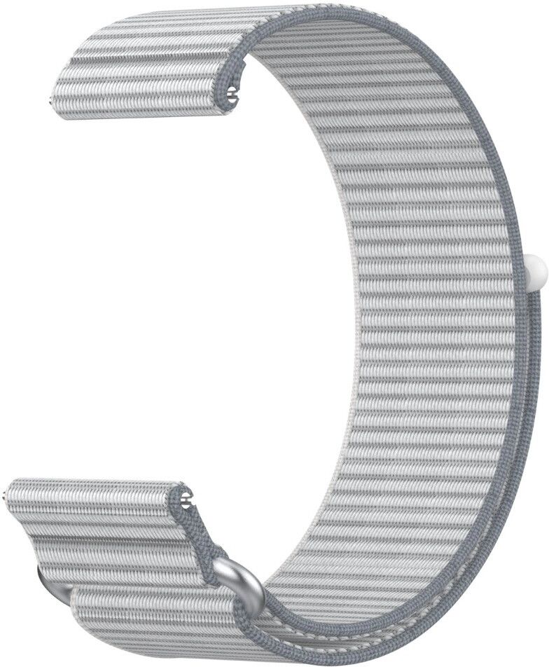 INF Universelles zweiteiliges Nylon-Uhrenarmband (ohne Steg) – Schnellverschluss, verstellbar mit Klettverschluss, kompatibel Grau