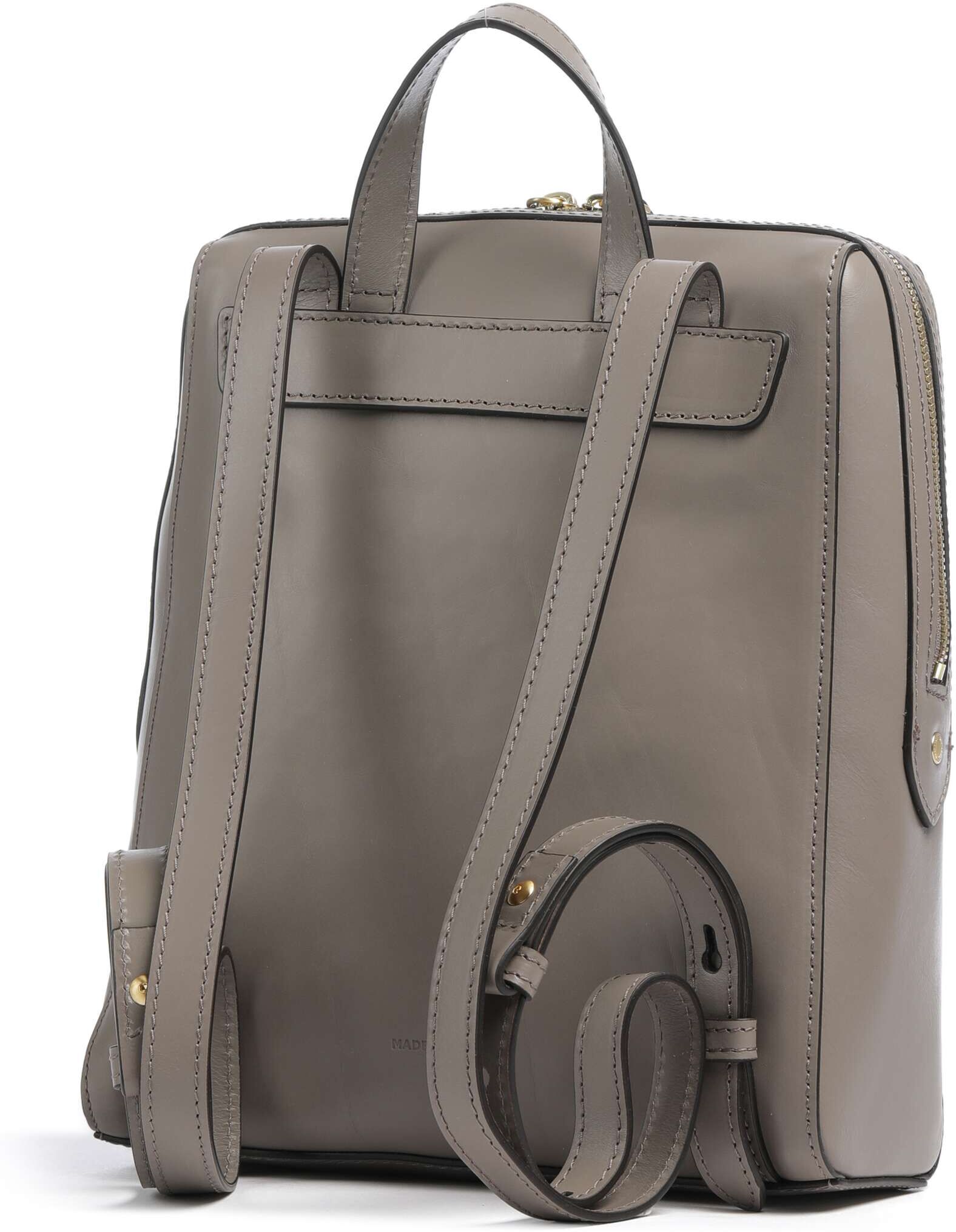 The Bridge Frida Rucksack aus Leder, grau