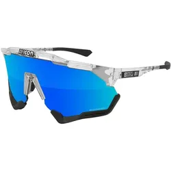 Scicon, Herren, Sportbrille, aeroshade xl scnpp verre multi-reflet bleues (Black, Blau/weiss, Blau), Mehrfarbig, Schwarz, Blau