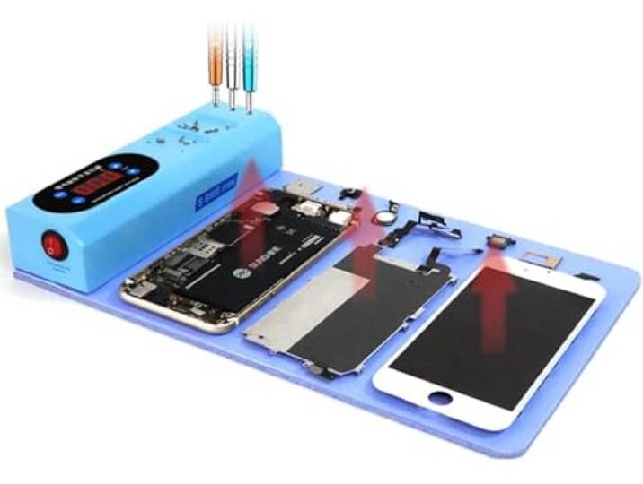 IMOSEI LCD-Heizkissen, 35 x 21 cm, Mini-Heizmatte und Rückentrenner aus weichem Material, für Handy-/Tablet-Reparatur