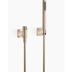 Dornbracht Schlauchbrausegarnitur mit Einzelrosetten, mit Mengenregulierung, flowReduce, 27809985-470010, Farbe: Champagne