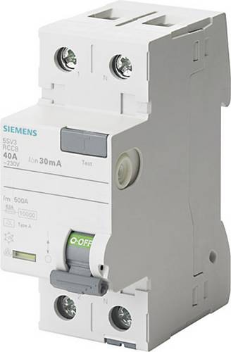 Siemens 5SV33146 5SV3314-6 FI-Schutzschalter A 2polig 40 A 0.03 A 230 V