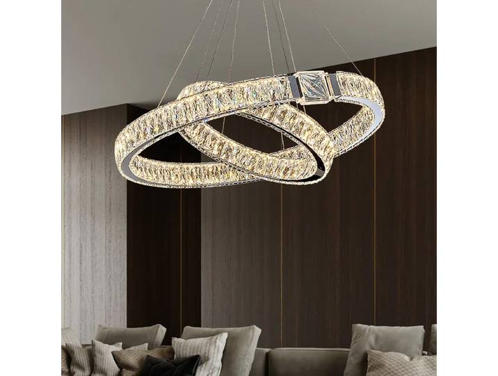 Lustres en cristal de luxe modernes maison Villa éclairage salon salle à manger décoration plafond pendentif Led lumières luminaires d'intérieur