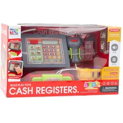 Lean Toys Lean Kinder-Kassenautomaten Zubehör Obstkorb Lichter Geräusche Rot