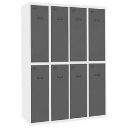 SimonRack Spind Schrank, Metallschrank, Schließfachschrank, Schloss, 4 Abteile, 1800x1200x500 mm  - Simonlocker