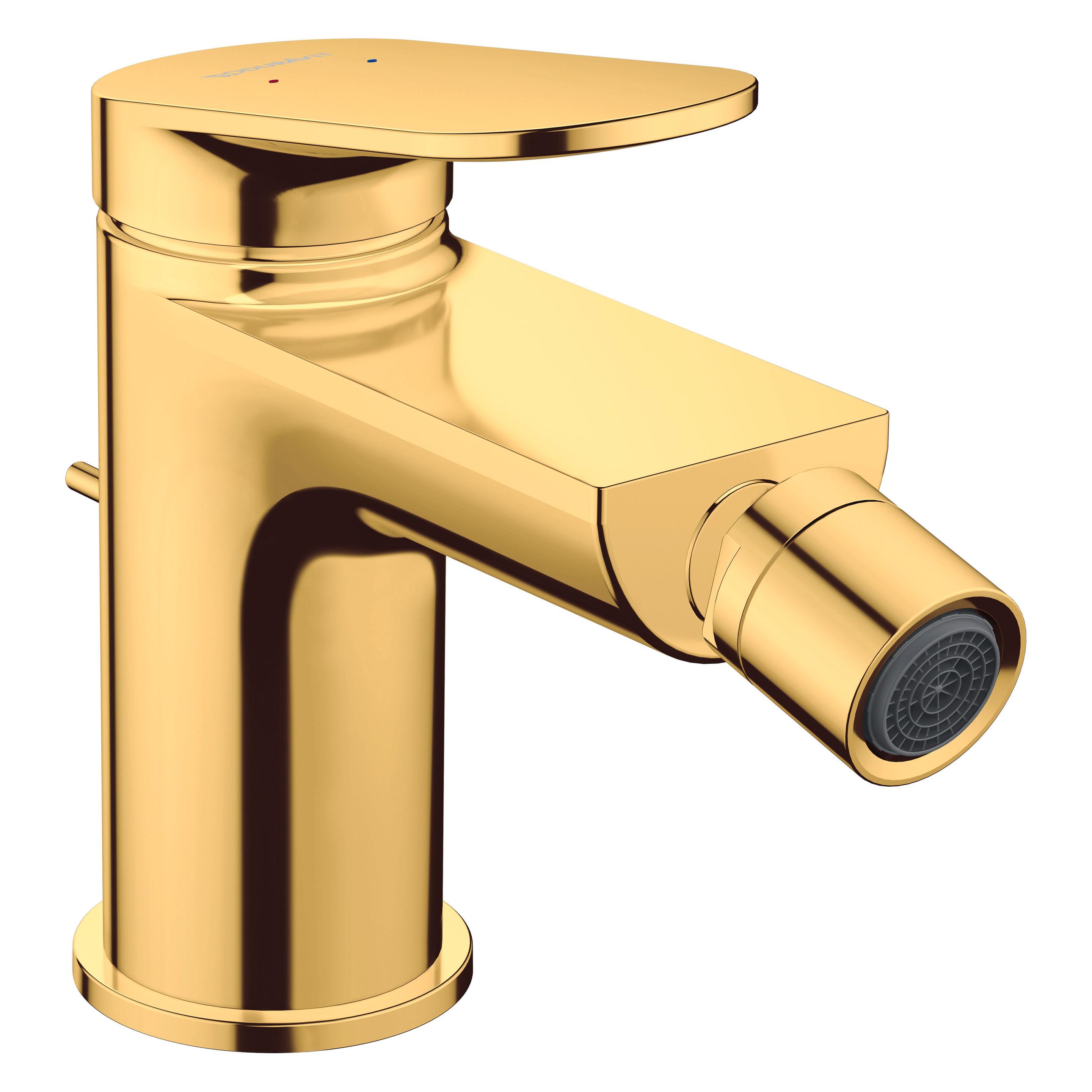 Duravit Wave Einhebel-Bidetmischer, Ausladung 128 mm, mit Ablaufgarnitur, WA24000010 (WA2400001034)