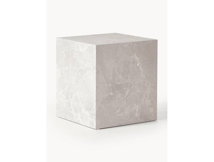 Table d'appoint look travertin Lesley