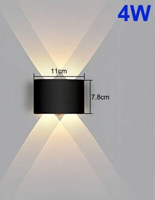 Inspire Curations Aurevo Up & Down LED Wall Lamp Modern Waterproof Outdoor & Indoor Wall Light (4W 6W 8W 10W) 4w Warm Light