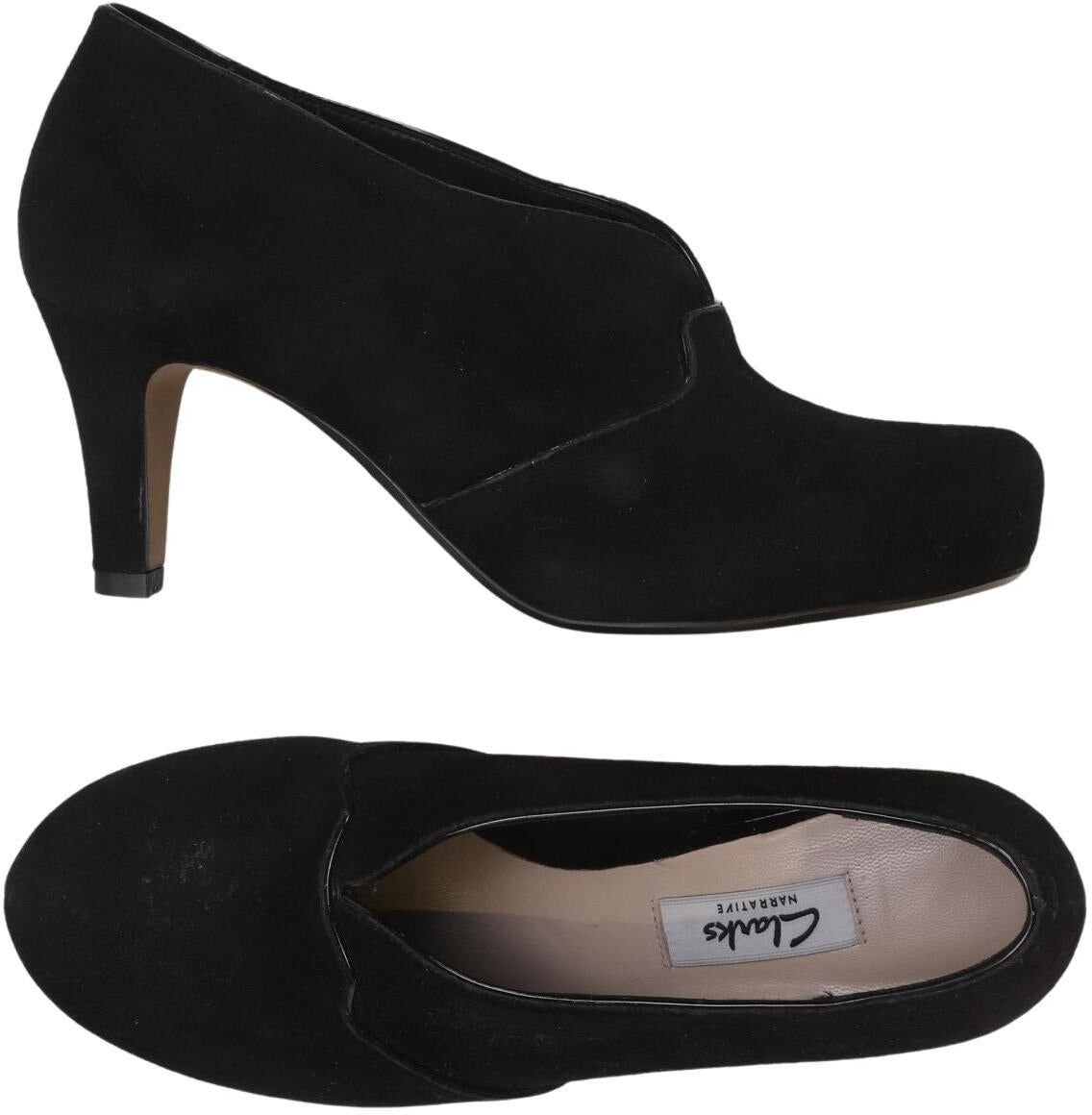 Clarks Damen Halbschuh, Schwarz, Gr. EU 37 (UK 4), Leder - Second Hand