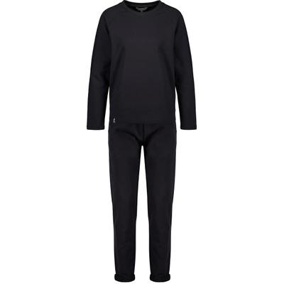 Loungeanzug ALIFE & KICKIN "Damen Loungewear Set, Jogginganzug", Damen, Gr. M, schwarz, 95% Baumwolle, 5% Elasthan, Rundhals, Homewear-Sets