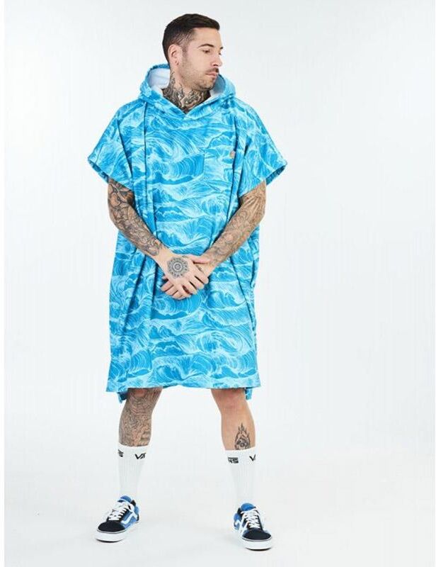 After Essentials  - Beach Poncho Ocean Blue - Poncho de bain