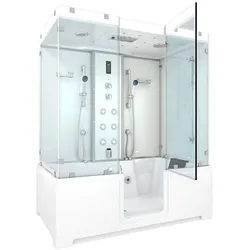 AcquaVapore Kombination Badewanne Dusche K88-WS-EH-C-EA Duschtempel 180x100 cm OHNE Zusatzoption