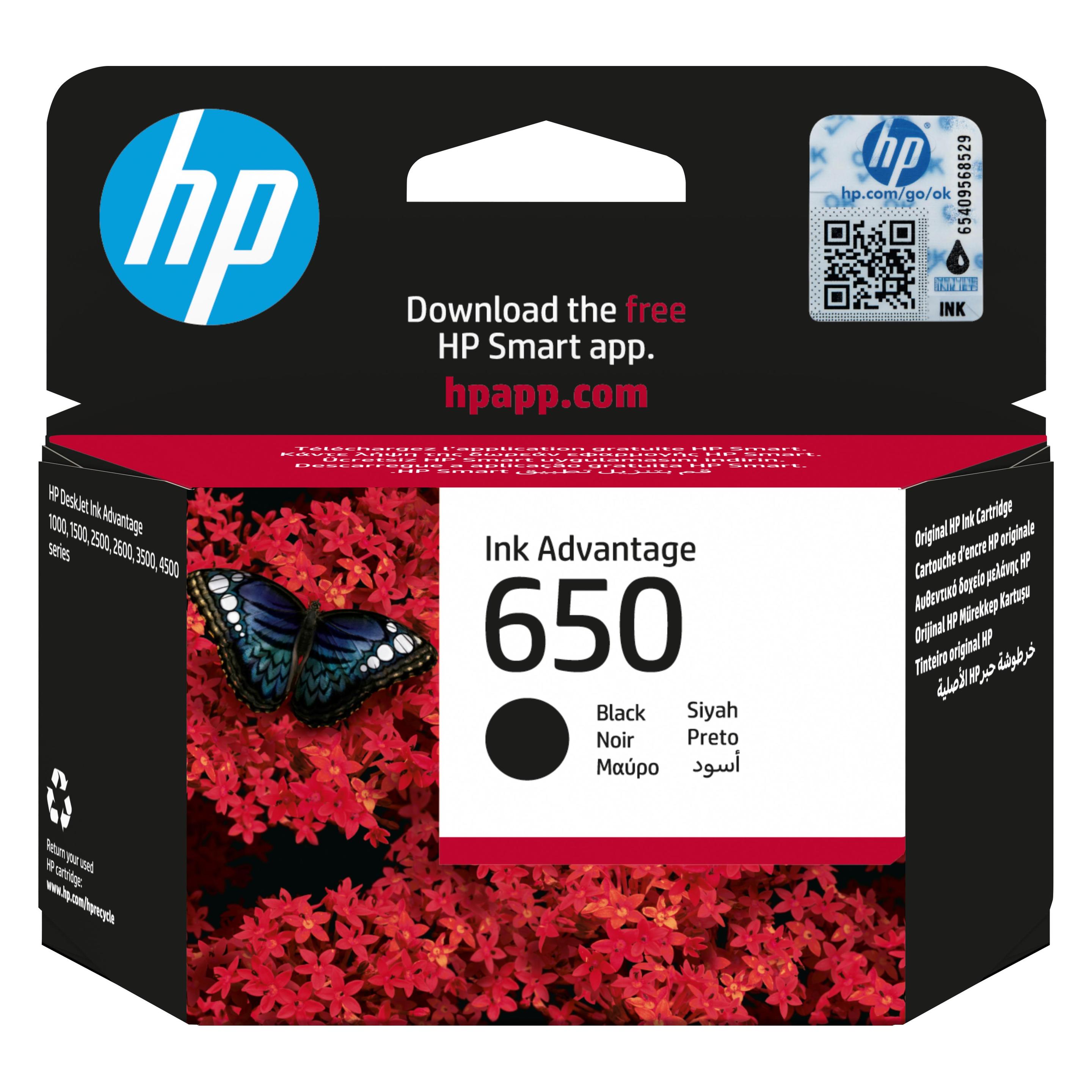HP 650 Black Original Ink Cartridge (CZ101AE#LS1)