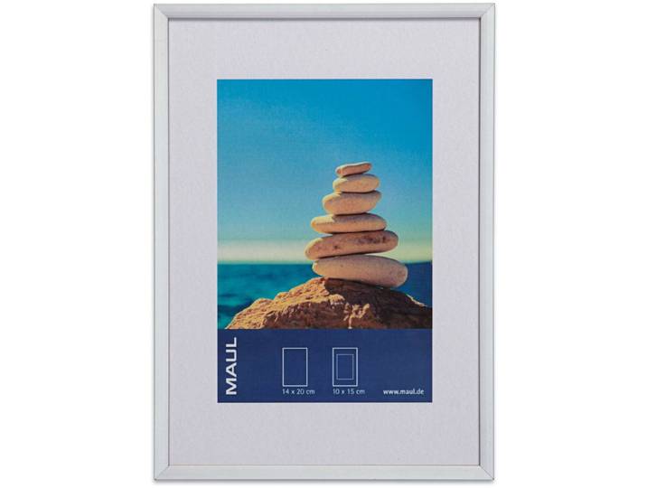 MAUL Fotolijsten MAULdesign aluminium 15 x 21 cm\, ca. A5 zilver wit