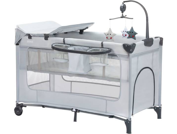 Fillikid Baby-Reisebett Capri, mit 2 Rollen, Inkl. Transporttasche