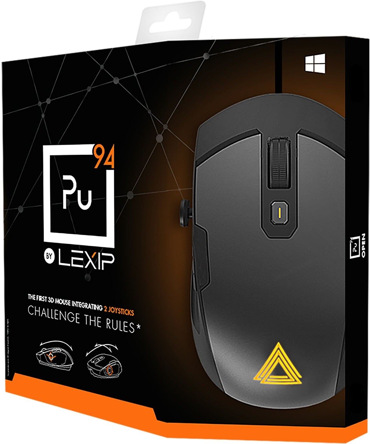 Lexip Pu94 3D Wired Gaming Mouse - Dual Control System with Thumb Joystick - Compatible with Windows 10 and 11 PCs
