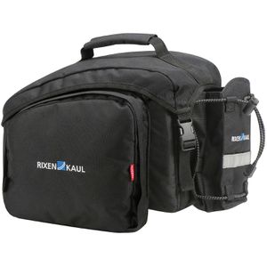 Rixen&Kaul Gepäckträgertasche Rackpack 1 Plus,Racktime-Adapter, schwarz, 13 - 18 Liter, mit Regenschutz, reflektierend