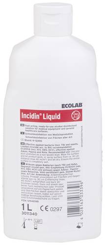 Ecolab Incidin Liquid 1000ml 1012088 Desinfektionsmittel 1000ml