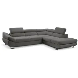 Ecksofa Fabio Stoff Grau