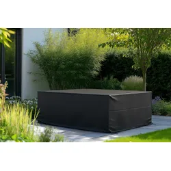OUTFLEXX Abdeckhaube für Gartenlounge, schwarz, Polyester, TPU 420D Ripstop-Gewebe, 310 x 180 x 68 cm, uv-schutz, mit Kordelzug