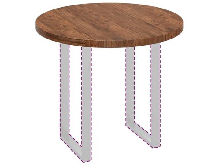 vidaXL Tischplatte Ø 90 x 4 cm Rund Massivholz Eiche Hellbraun
