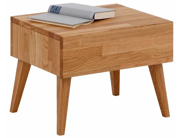 Home affaire Nachttisch Natali, mit einer Schublade, aus massiver Eiche, Breite 45 cm