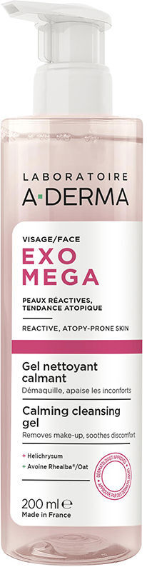 A-Derma Exomega gel limpiador facial calmante 200 ml