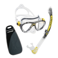 Cressi - Big Eyes Evolution & Alpha Ultra Dry - Kombi-Set - Farbe: Clear/Yellow