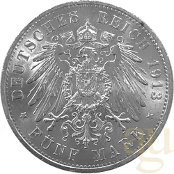 5 Mark Silbermünze Kaiserreich verschiedene