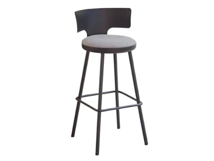 VNCdfhETs Barstuhl Moderner Minimalistischer Barstuhl Cafe Hochhocker Mit Rückenlehne Barhocker(Black)