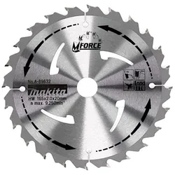 Makita Sägeblatt M-Force HM-Blatt 165mm Z24 A-89632 Tauchsäge Kreissäge SP6000
