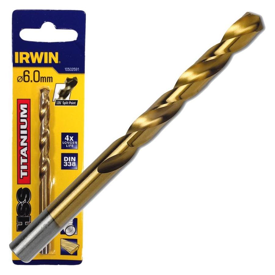 Irwin Metal drill bit titanium cylindrical 3.5mm (10502580) (3,5 Millimeter) (10502580)