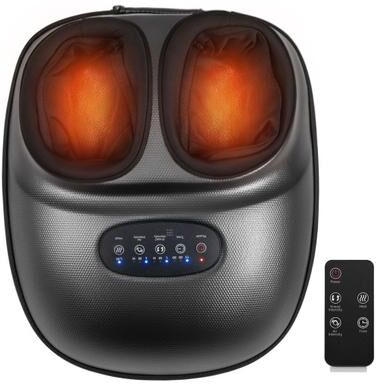 Costway Shiatsu Foot Massager Machine with 2-Level Heat and Air Compression-Black