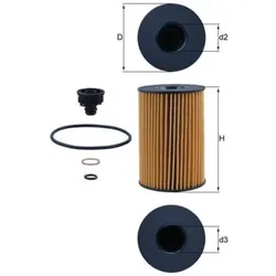 Ölfilter MAHLE OX 353/7D für Alpina BMW Rolls-Royce B7