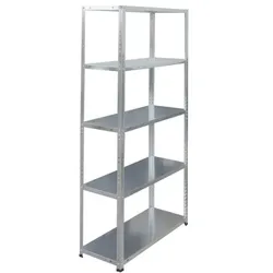 Relaxdays 2x Lagerregal aus Stahl 200 kg, silber Silber