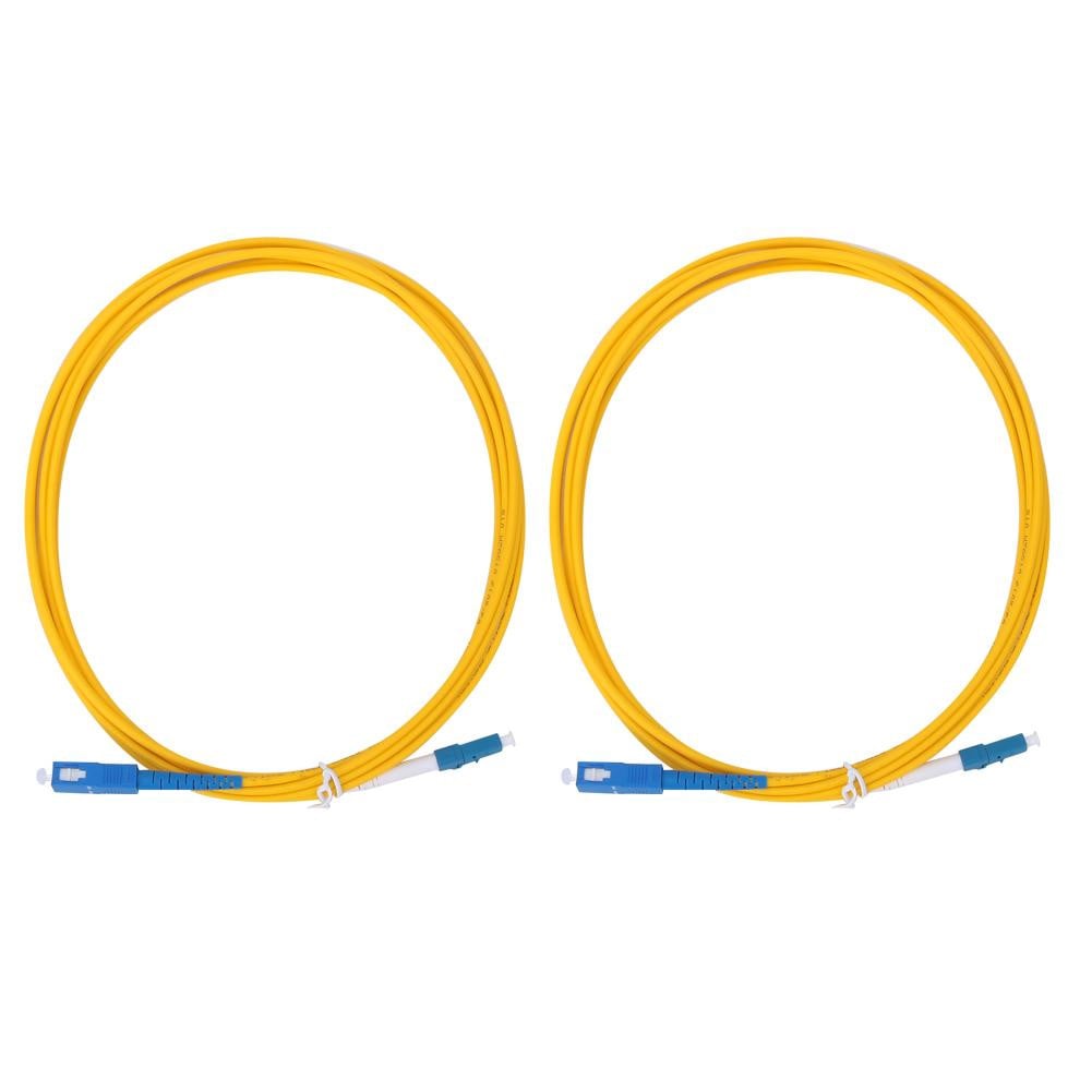 Cocosity Glasvezel-patchkabels 2 stuks, 3 meter, LC/UPC naar SC/UPC, Geel