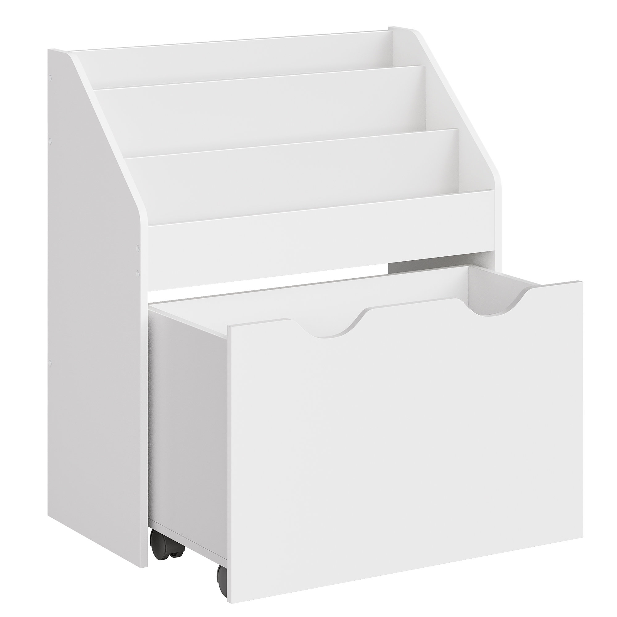SONGMICS Bücherregal, Regal, mit 3 Regalebenen GKRB35041W10