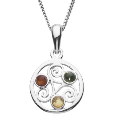 Kette mit Anhänger OSTSEE-SCHMUCK "Ostsee-Schmuck Kette mit Anhänger Keltische Fibel" Gr. 42, silber, Halsketten, Damen, 42cm, Silber 925 (Sterlingsilber), L: 40