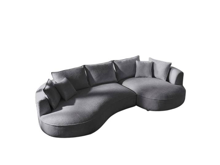JVmoebel Ecksofa Ecksofa „Harmonie“ in Grau mit Stauraum und verstellbaren Funktionen, 1 Teile, Made in Europe