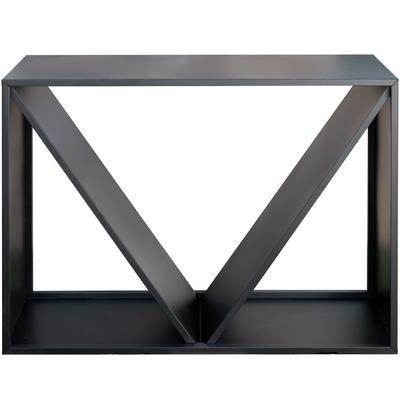 Kaminholzregal WESTMANN, schwarz, B:35cm H:80cm T:115cm, Stahl, Kaminholzlager, Kaminholzregal, mit beschichtetem Stahlrahmen